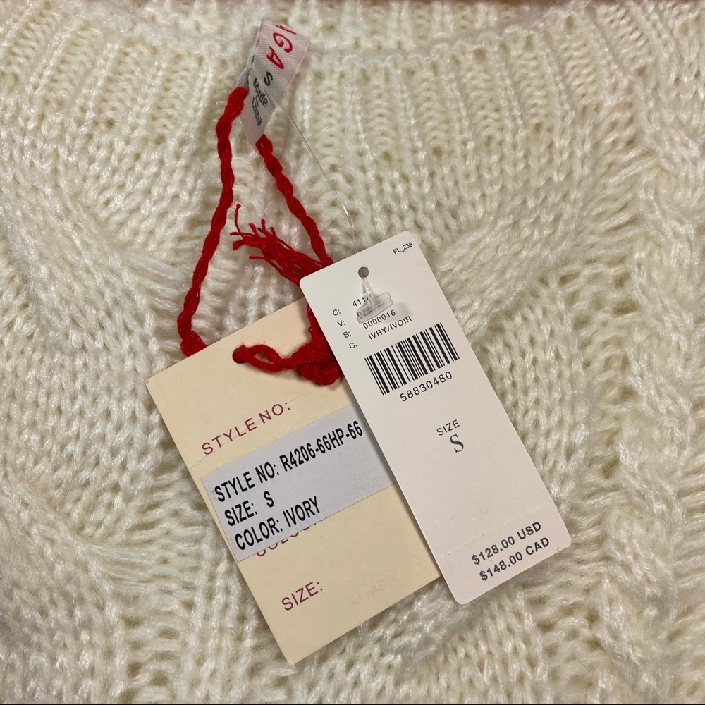 NWT Anthropologie cable knit sweater Size S - Picture 6 of 7